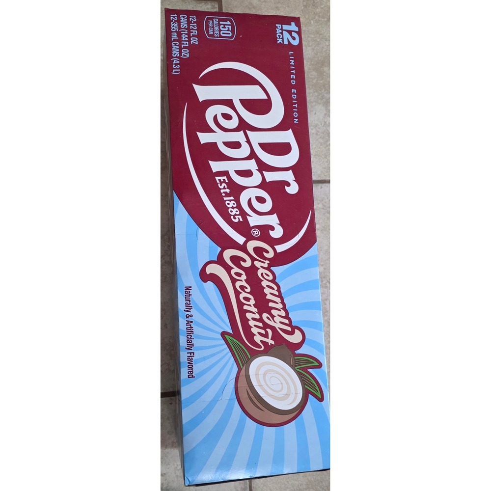 Dr Pepper Creamy Coconut Limited Edition 12 Pack 12oz Cans Soda Pop